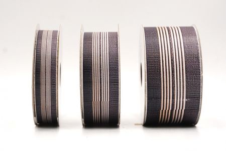 Коричнева та бежева плетена стрічка з багатосмуговим візерунком_AI